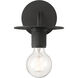 Central 1 Light 6 inch Black Wall Sconce Wall Light