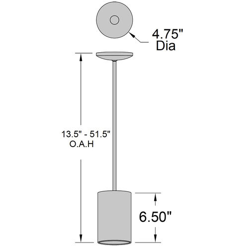 Pilson 4.75 inch Satin Pendant Ceiling Light