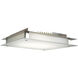 Vision 2 Light 15.75 inch Brushed Steel Flush Mount Ceiling Light