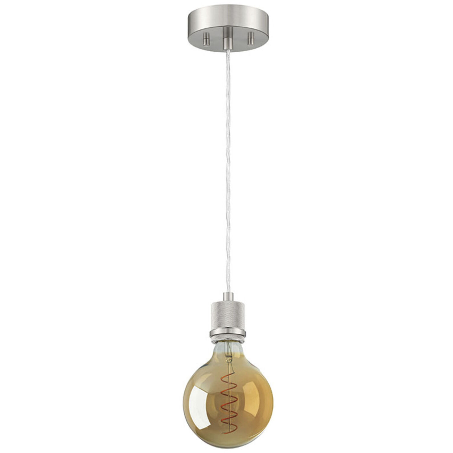 Port Nine Bare G40 LED 2.25 inch Brushed Steel Pendant Ceiling Light