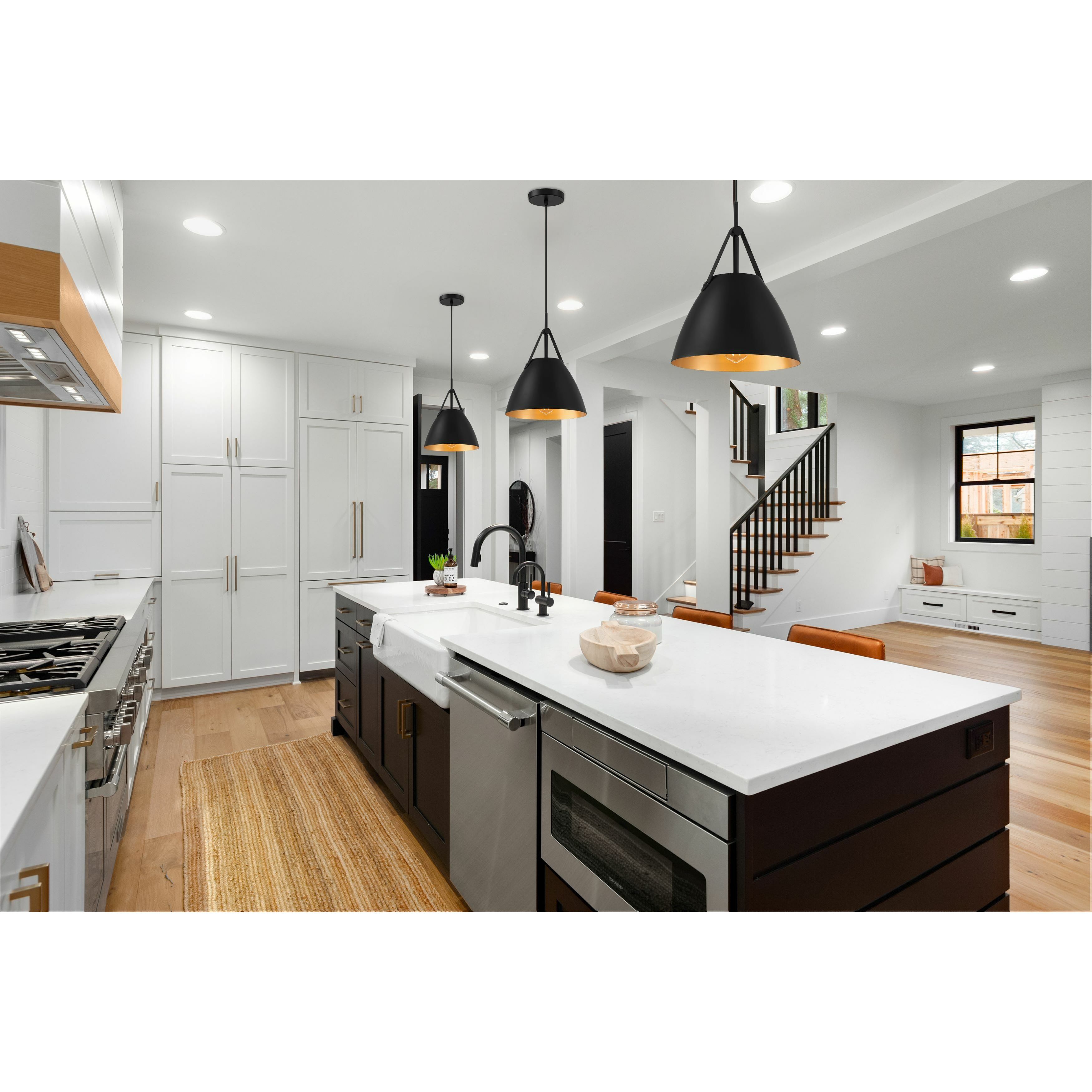 Tanner LED 10.75 inch Matte Black Pendant Ceiling Light