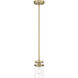 Shelby LED 4.5 inch Brushed Gold and Clear Pendant Ceiling Light