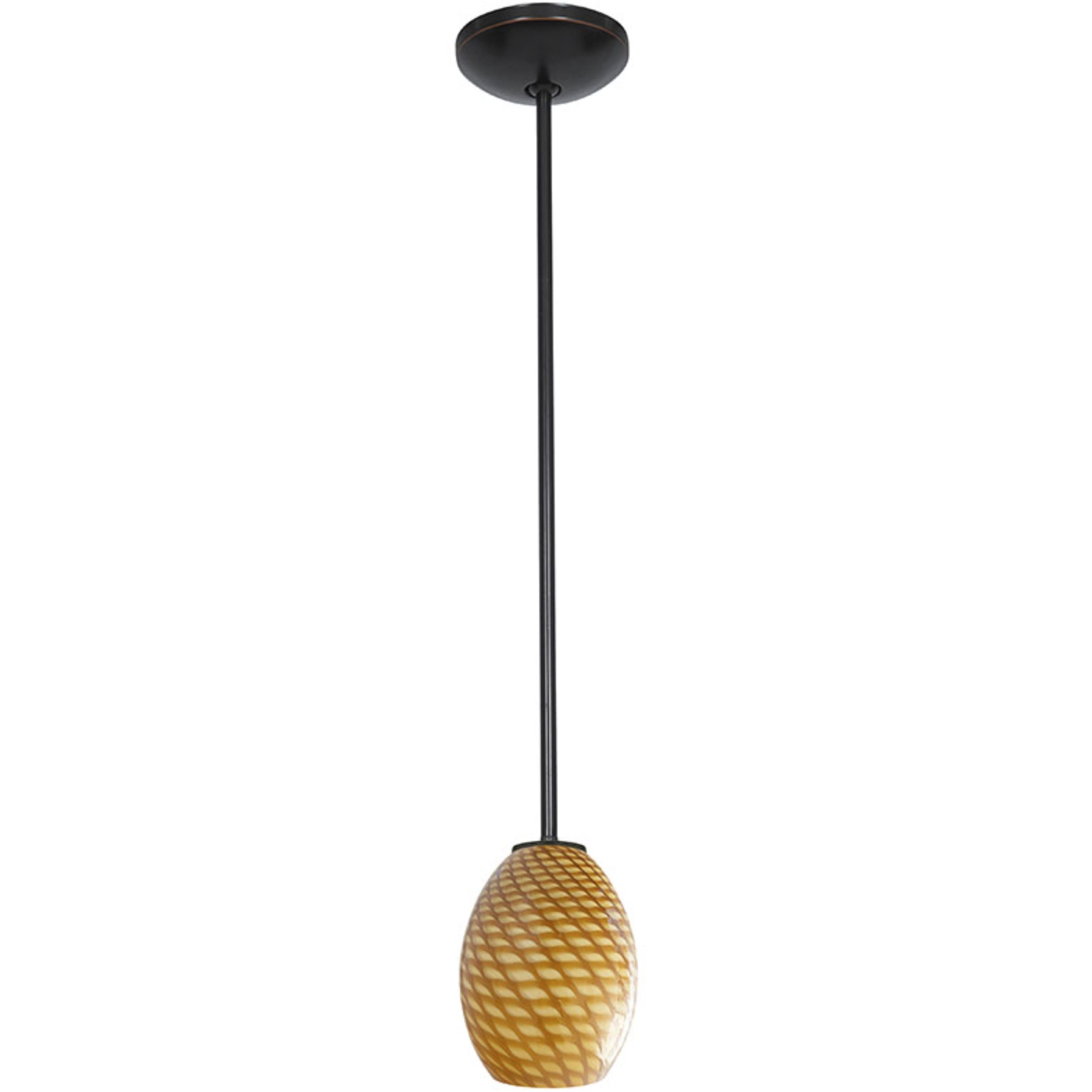 Brandy FireBird LED 6 inch Oil Rubbed Bronze Pendant Ceiling Light in Amber Firebird