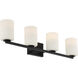 Sienna 30 inch Matte Black Bath Vanity Light Wall Light