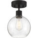 Port Nine LED 8 inch Matte Black Semi-Flush Ceiling Light