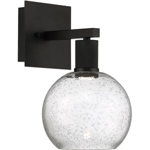 Port Nine LED 8 inch Matte Black Wall Sconce Wall Light in Seeded