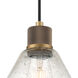 Port Nine LED 8 inch Antique Brushed Brass Pendant Ceiling Light