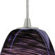 Chianti 1 Light 5 inch Brushed Steel Pendant Ceiling Light in Purple Swirl