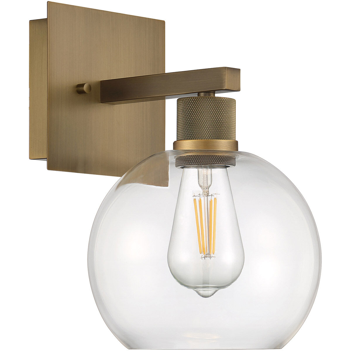 Port Nine LED 8 inch Antique Brushed Brass Wall Sconce Wall Light