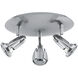 Cobra 3 Light 10 inch Brushed Steel Flush Mount Ceiling Light