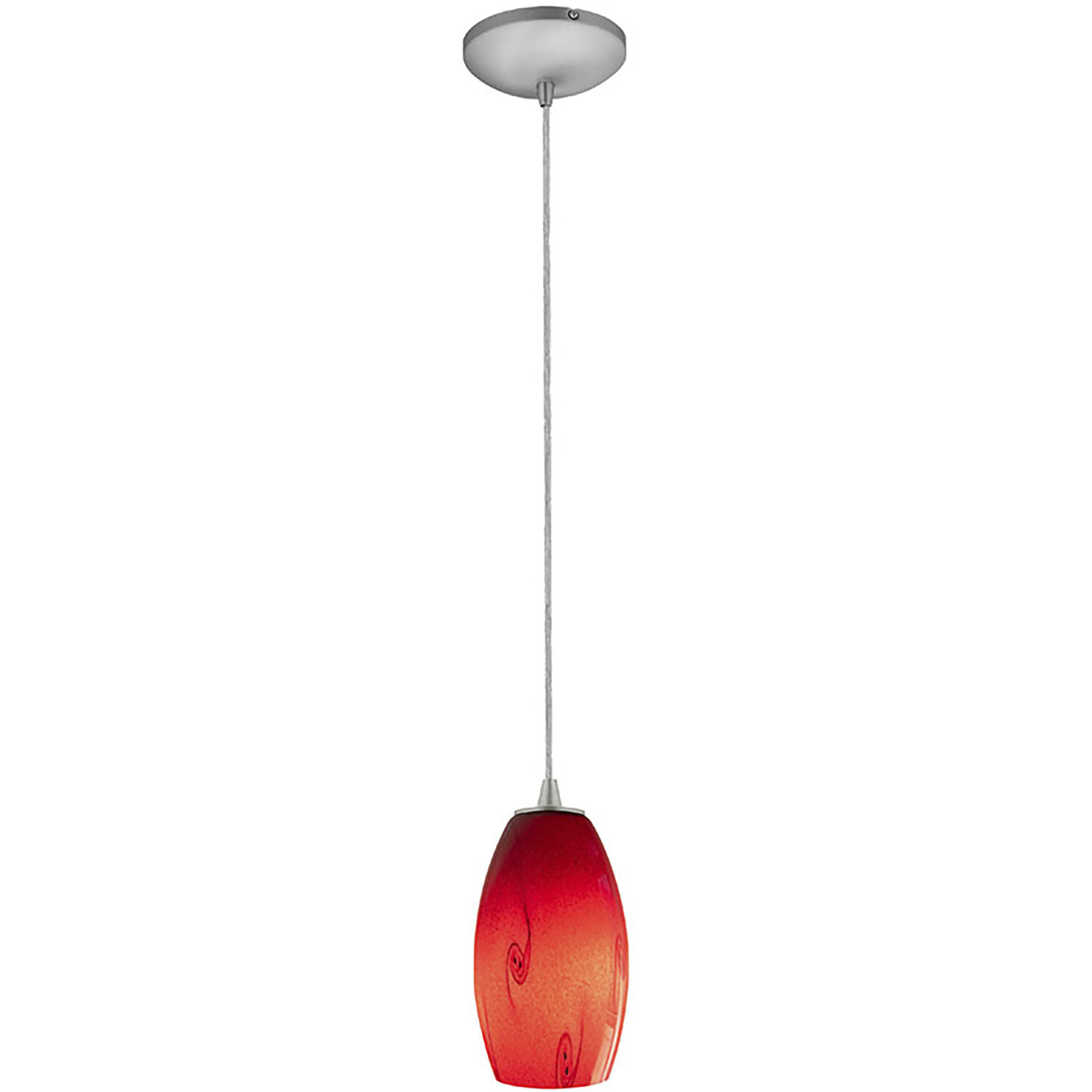 Merlot LED 3.5 inch Brushed Steel Pendant Ceiling Light