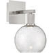 Port Nine LED 8 inch Brushed Steel Wall Sconce Wall Light in Seeded