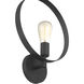 Hoop 1 Light 12 inch Matte Black Wall Sconce Wall Light