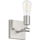 Virgin 1 Light 4.75 inch Brushed Steel Wall Sconce Wall Light