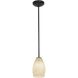 Champagne LED 5 inch Oil Rubbed Bronze Pendant Ceiling Light in White Stone