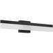 Loft LED 36 inch Matte Black and Frosted Bath Vanity Wall Light