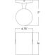 Poseidon 1 Light 6 inch Black Wallwasher
