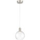 Port Nine LED 7.5 inch Brushed Steel Pendant Ceiling Light in Seeded