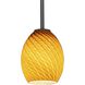 Brandy FireBird LED 6 inch Oil Rubbed Bronze Pendant Ceiling Light in Amber Firebird