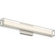 Justine 24 inch Brushed Steel Vanity/Bath Bar Wall Light