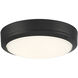 Rockaway LED 11 inch Matte Black and Frosted Outdoor Flush Mount