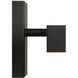 Cisco 24 inch Matte Black and White Vanity Wall Light in 3.25" D x 24" W x 4.75" H