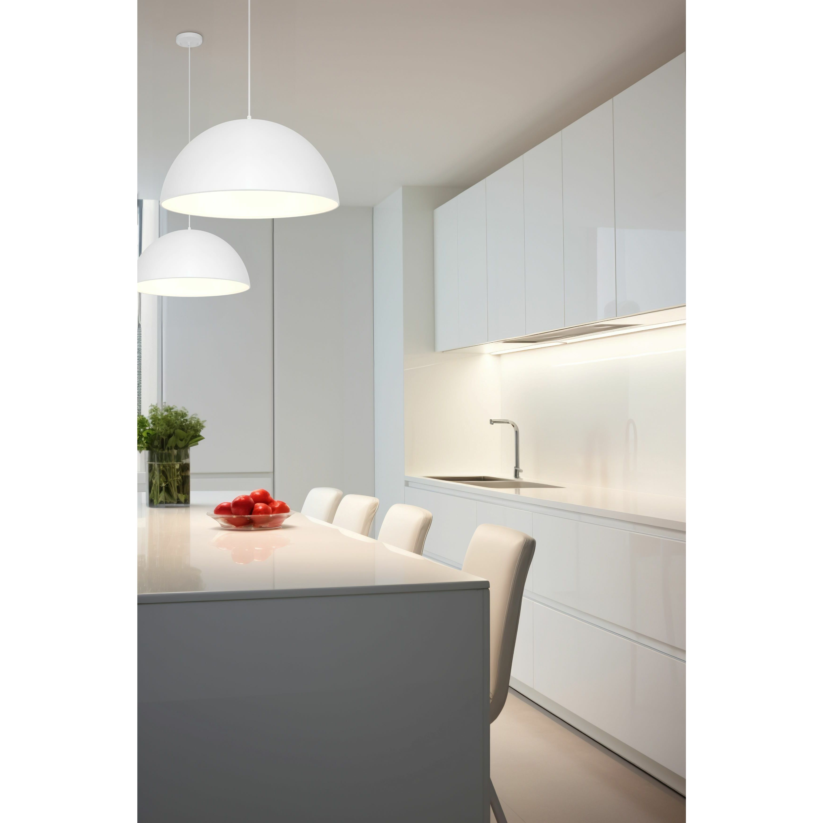 Huck LED 19.5 inch Matte White Pendant Ceiling Light
