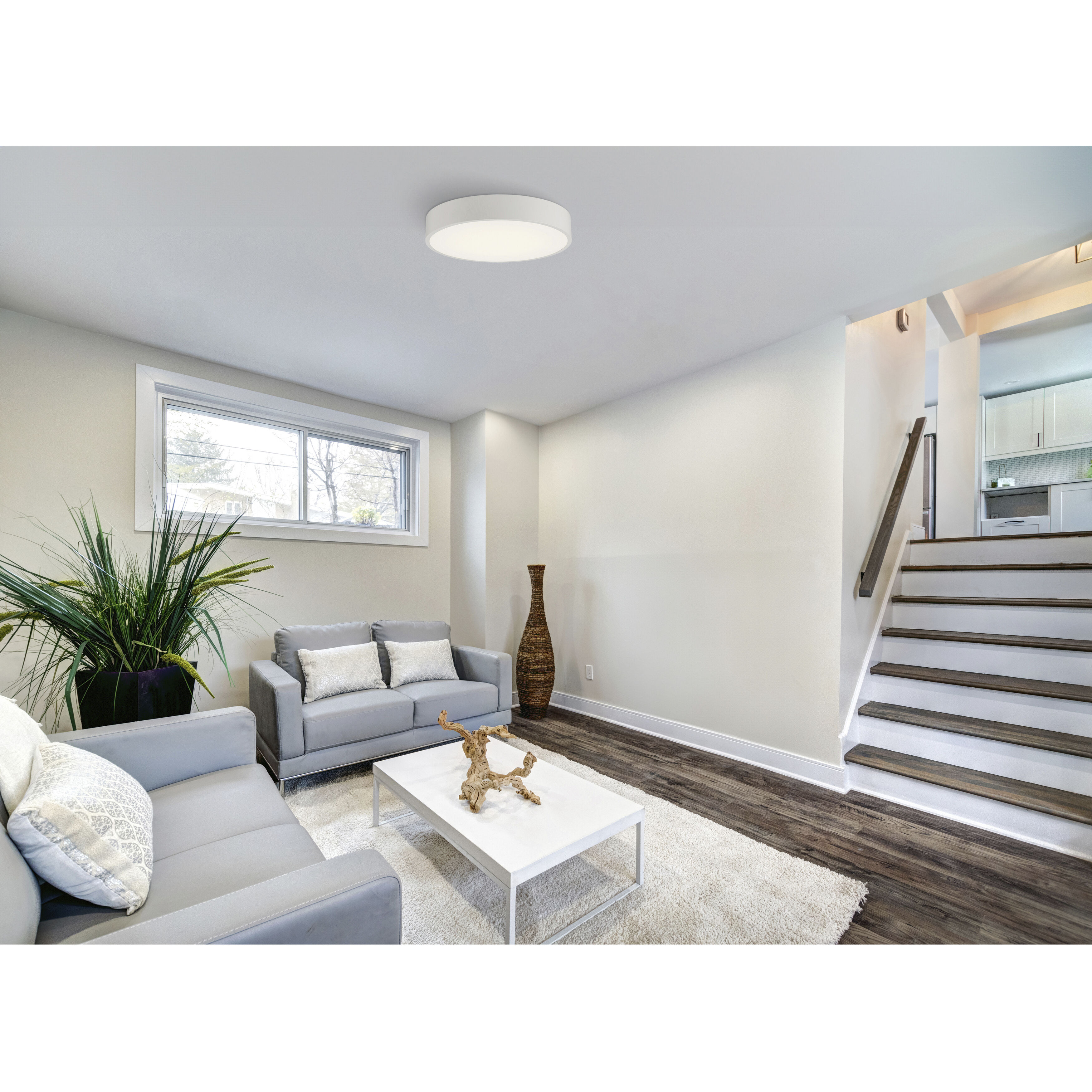 Como LED 21.75 inch White Flush Mount Ceiling Light