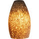Inari Silk Glass 5 inch Pendant Glass Shade in Brown Stone