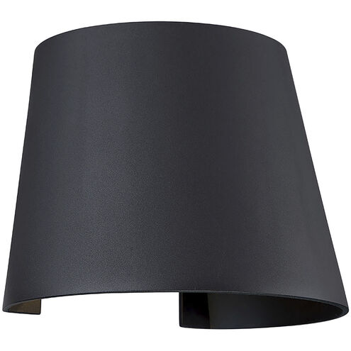 Cone LED 6 inch Black Outdoor Wall Sconce