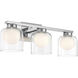 Chloe 20.5 inch Chrome Vanity/Bath Bar Wall Light