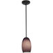 Chianti 1 Light 5 inch Oil Rubbed Bronze Pendant Ceiling Light in Purple Cloud, Rod