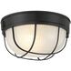 Nauticus Round Dual Mount 10 inch Black Outdoor Wall Sconce