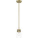 Shelby LED 4.5 inch Brushed Gold and Clear Pendant Ceiling Light