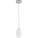 Brandy FireBird LED 6 inch Brushed Steel Pendant Ceiling Light in White Firebird