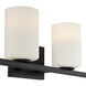 Sienna 30 inch Matte Black Bath Vanity Light Wall Light