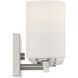 Sienna 21 inch Brushed Steel Bath Vanity Light Wall Light