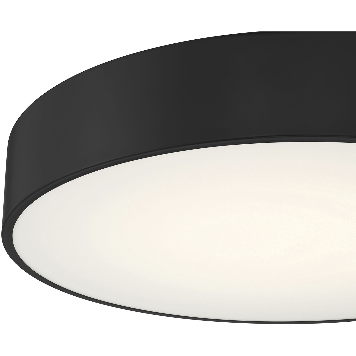 Como LED 13.75 inch Black and White Flush Mount Ceiling Light