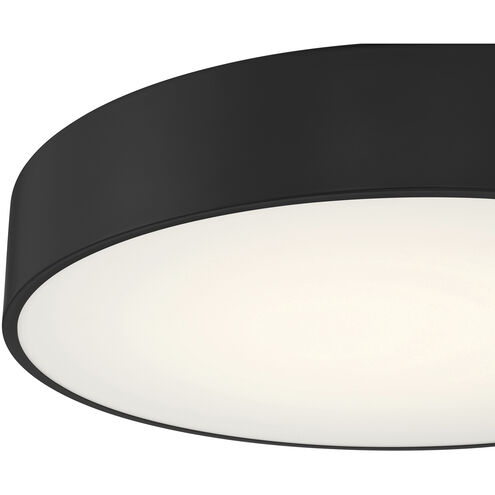 Como LED 13.75 inch Black and White Flush Mount Ceiling Light