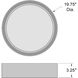 Malaga LED 19.75 inch Matte Black and White Flush Mount Ceiling Light