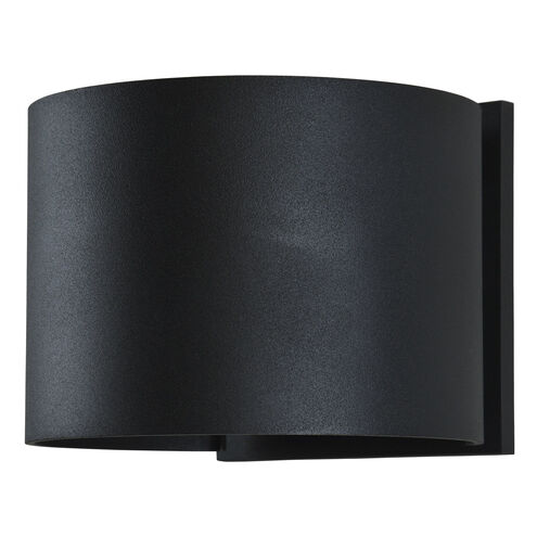 Curve LED 5 inch Black Outdoor Wall Sconce