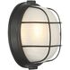 Nauticus Round Dual Mount 1 Light 7 inch Black Outdoor Wall Sconce in Replaceable LED