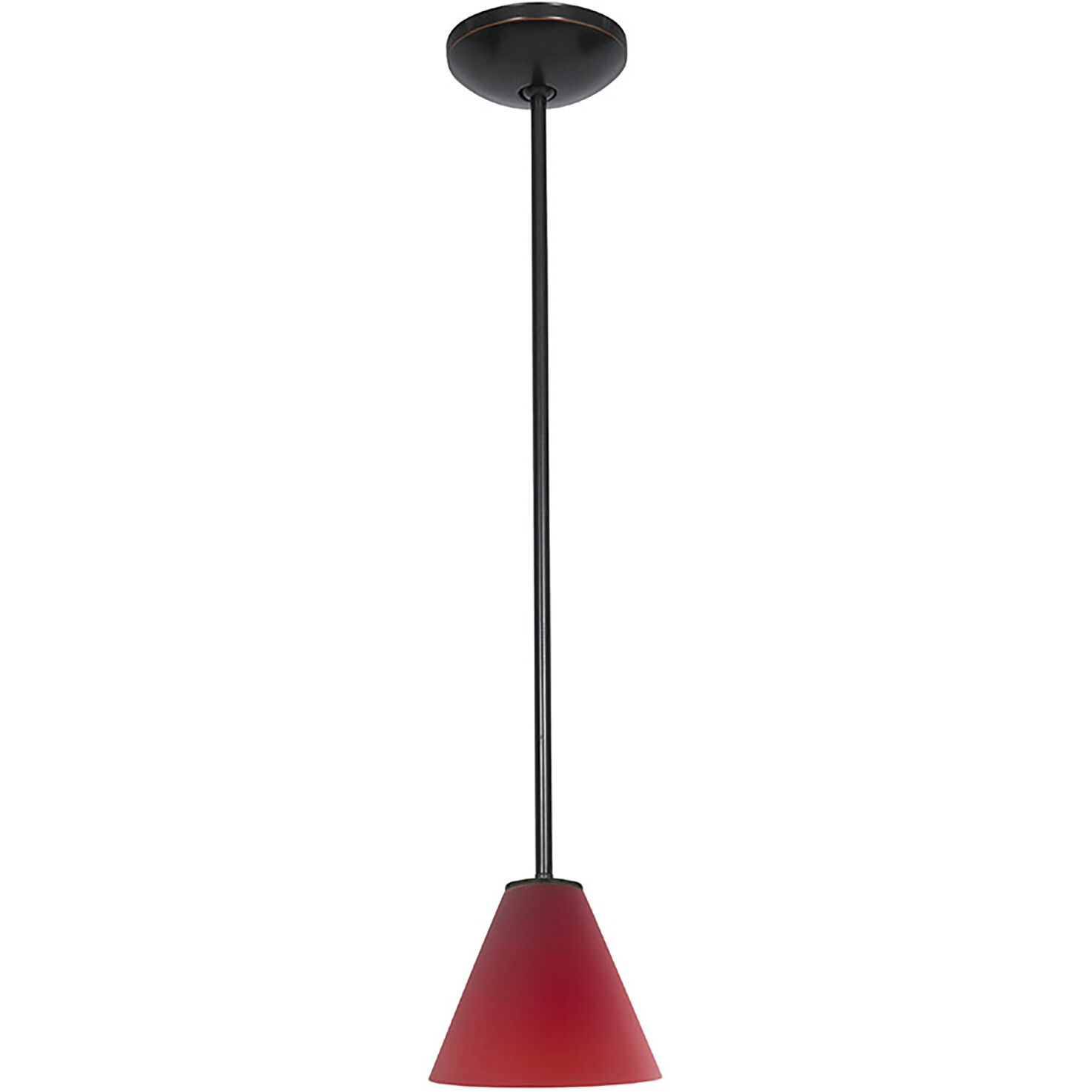 Martini LED 7 inch Oil Rubbed Bronze Pendant Ceiling Light in Red