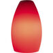 Inari Silk Glass 6 inch Pendant Glass Shade in Red