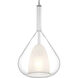 Ray LED 7.75 inch Chrome and Clear and Frosted White Pendant Ceiling Light