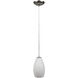 Champagne 1 Light 5 inch Brushed Steel Pendant Ceiling Light in White Stone, Cord 