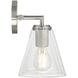 Katie 3 Light 24 inch Brushed Steel Vanity/Bath Bar Wall Light