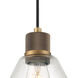 Port Nine LED 8 inch Antique Brushed Brass Pendant Ceiling Light