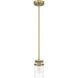 Shelby LED 4.5 inch Brushed Gold and Clear Pendant Ceiling Light
