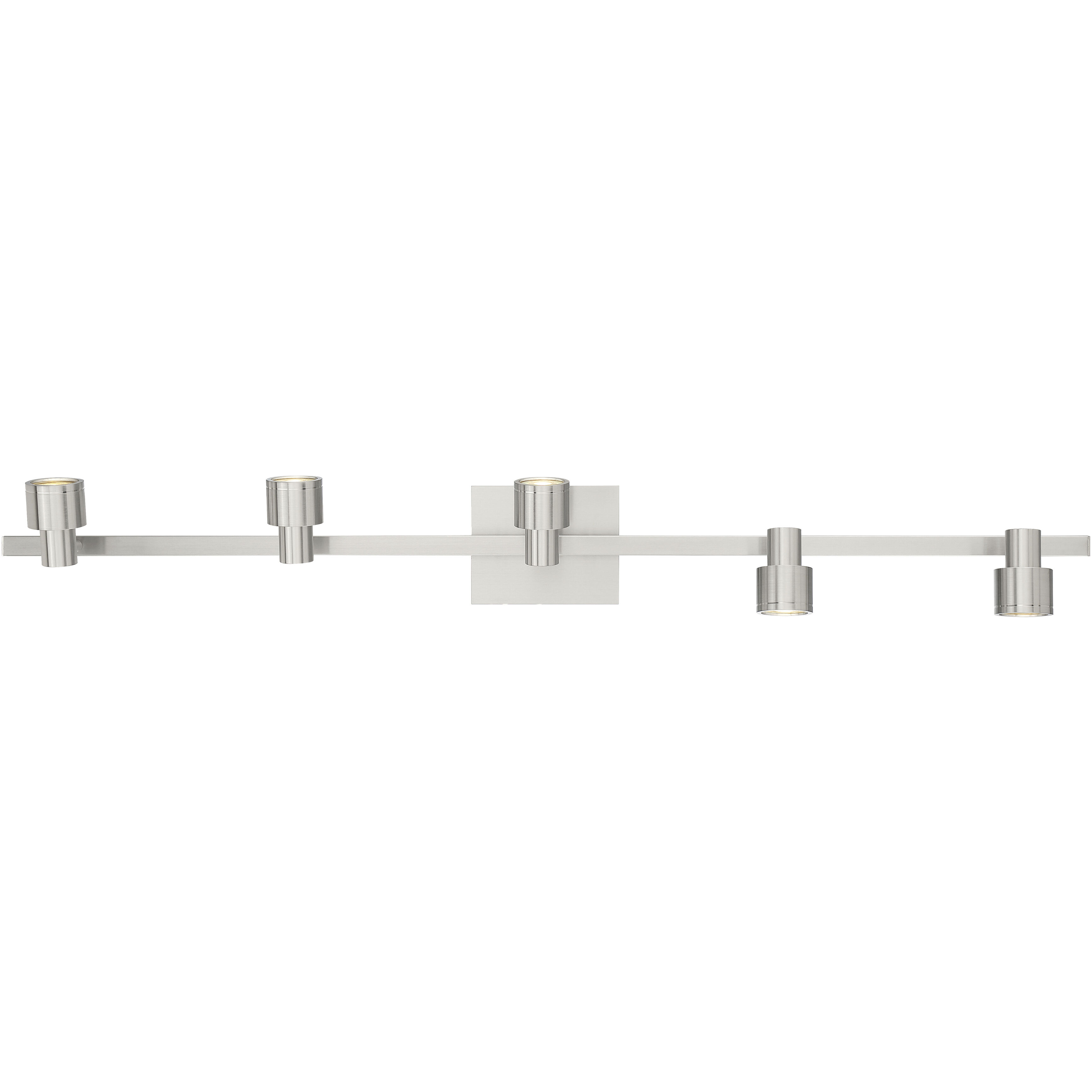 Lincoln 5 Light 120 Brushed Steel Track Ceiling Light